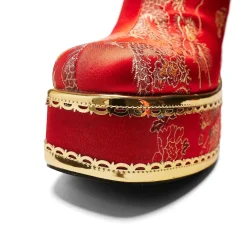 The Ornate Soul Playboy Red Heeled Boots | Playboy X Koi Collection<KOI footwear Hot