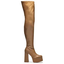 The Redemption Plus Size Thigh High Boots - Khaki<KOI footwear Discount