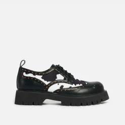 Tibia Cow Print Men'S Derby Shoes<KOI footwear Discount