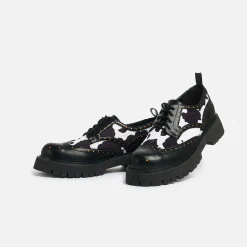 Tibia Cow Print Men'S Derby Shoes<KOI footwear Discount