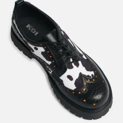 Tibia Cow Print Men'S Derby Shoes<KOI footwear Discount