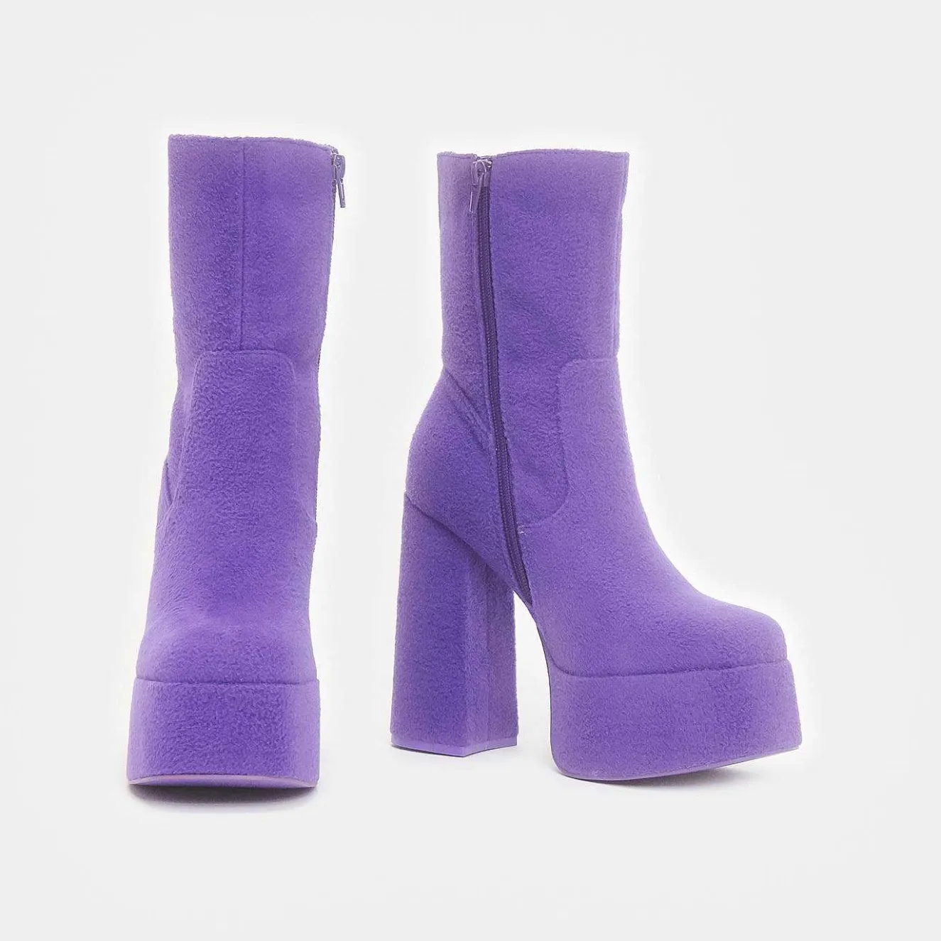 Tinky Winky Fluffy Platform Boots<KOI footwear Discount