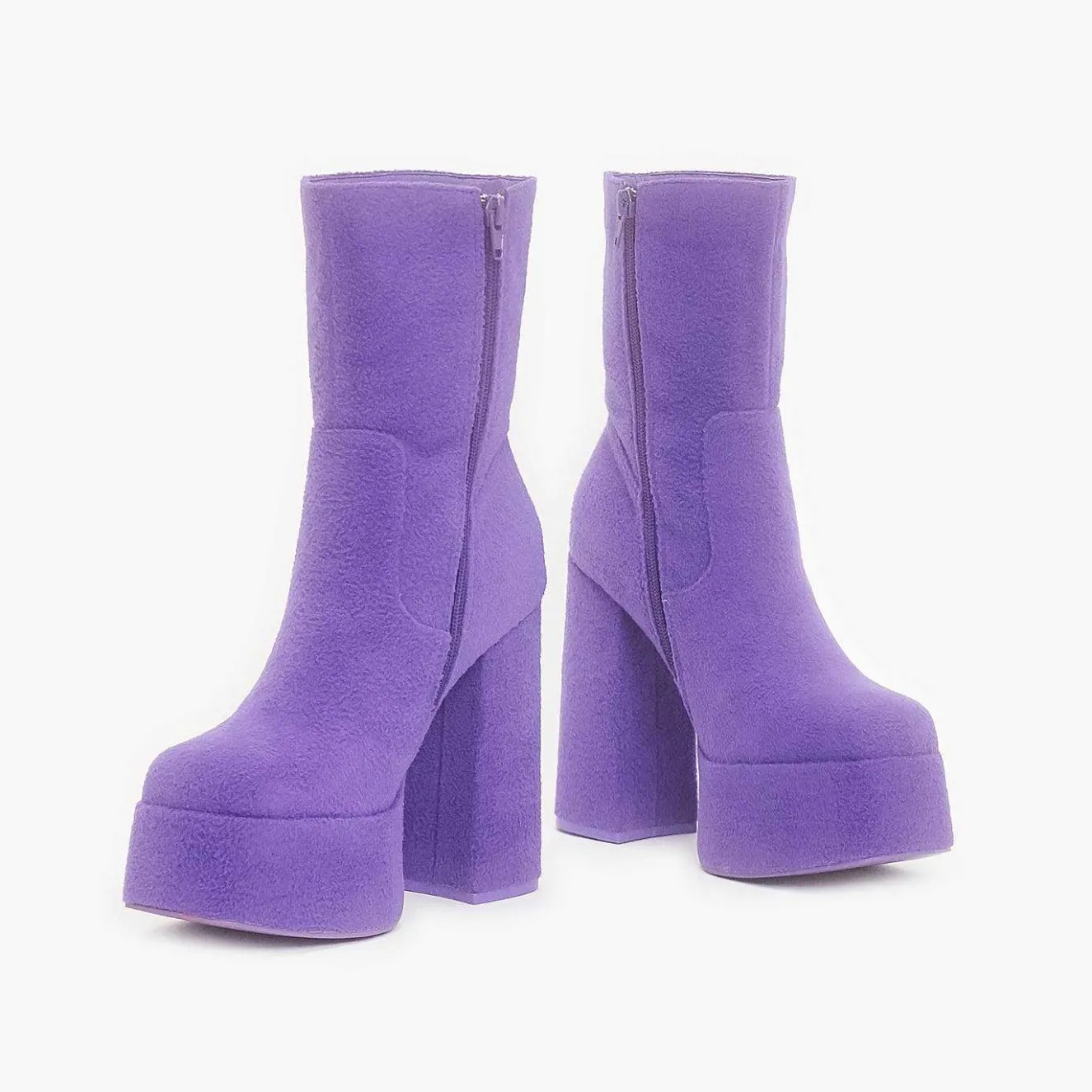 Tinky Winky Fluffy Platform Boots<KOI footwear Discount