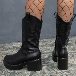 Wintu Long Chunky Western Boots<KOI footwear Discount