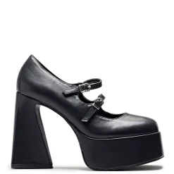 Zeba Black Platform Heels<KOI footwear New